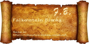 Falkenstein Bianka névjegykártya